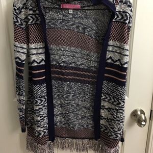 Fringed cardigan